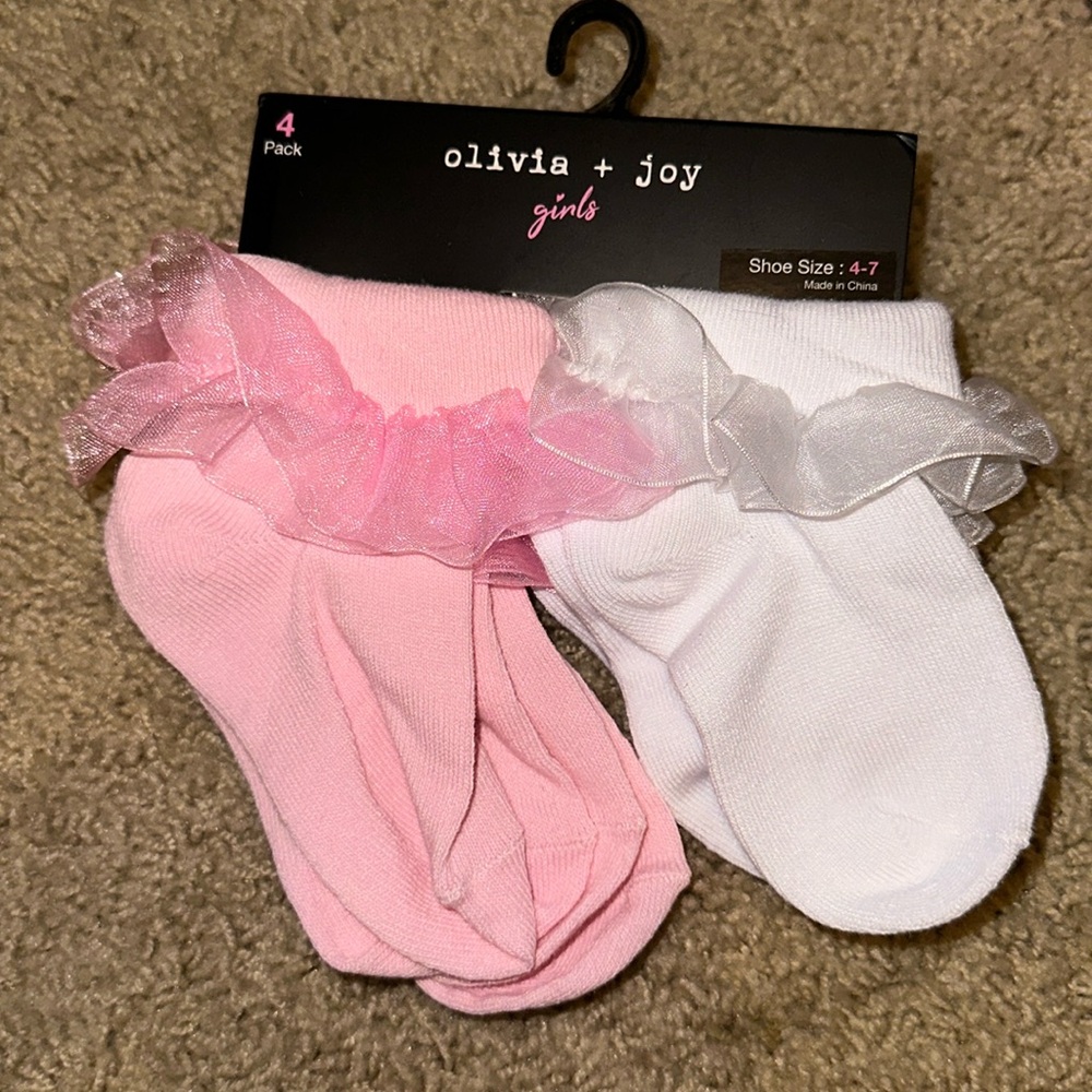 Girls Dress Socks size 4-7